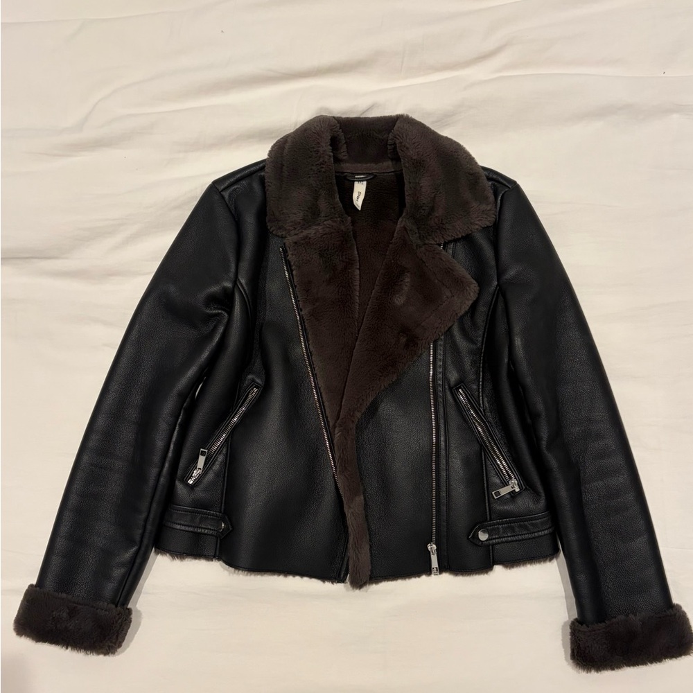 Mango Leather Jacket - Picture 2 of 4